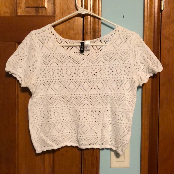 Crochet Crop Top White from H&M - Picture 1 of 3